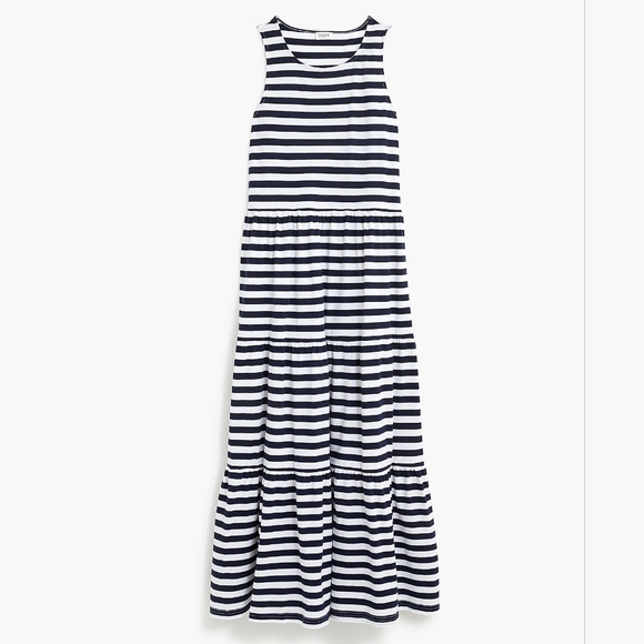 J Crew Factory Tiered Knit Maxi Dress NWOT - Picture 2 of 8